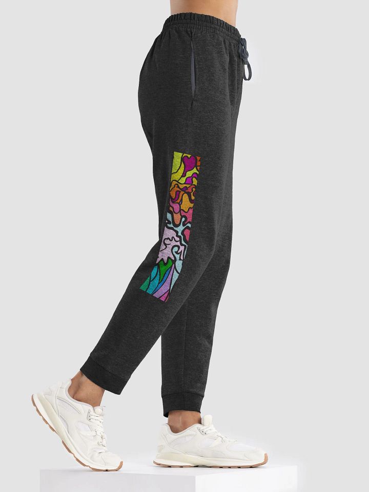 Vibrant Abstract Unisex Joggers - Wave at Sunset product image (2)