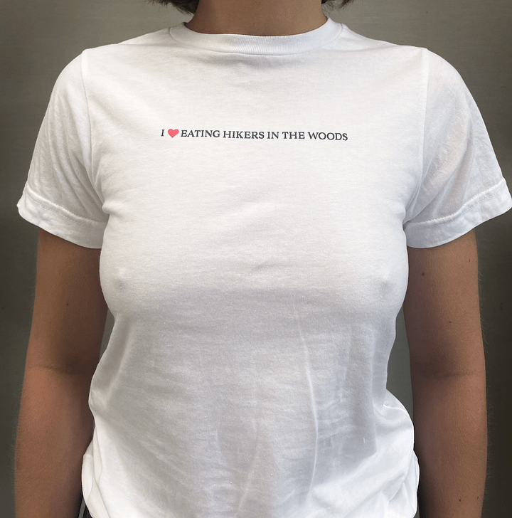 'I <3 Eating Hikers In The Woods' Baby T (light colours / colours available) product image (2)