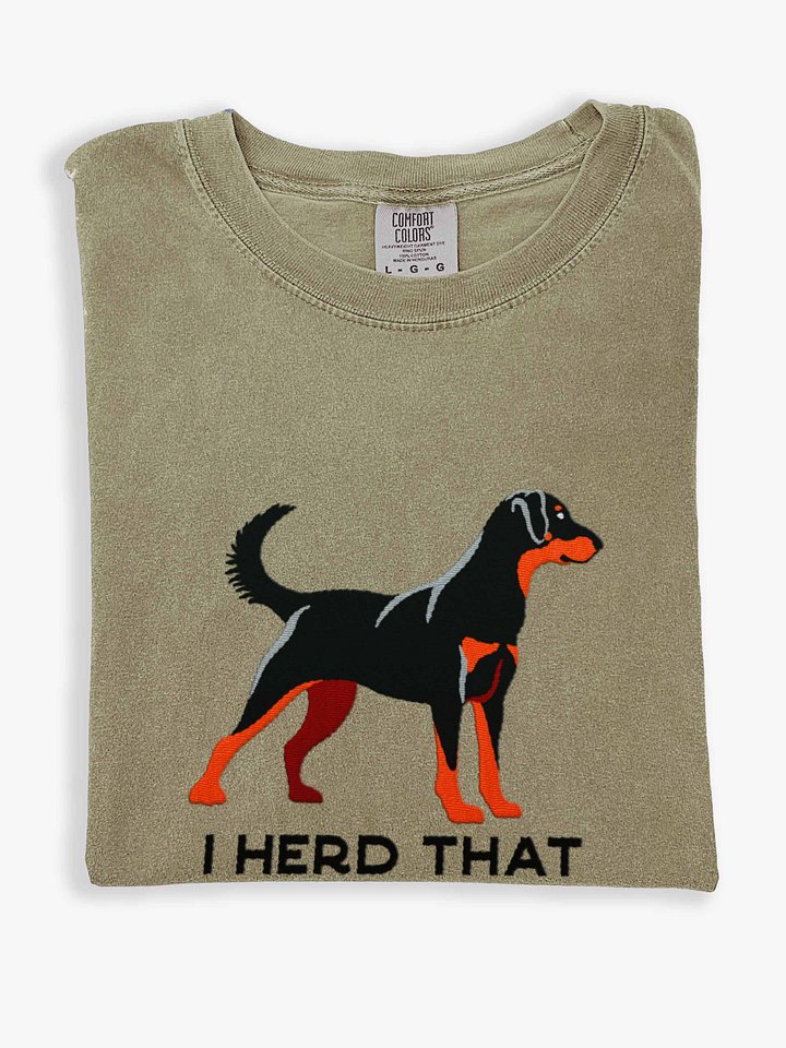 I Herd That T-Shirt(Embroidered) of a Beauceron(Black & Tan) product image (1)