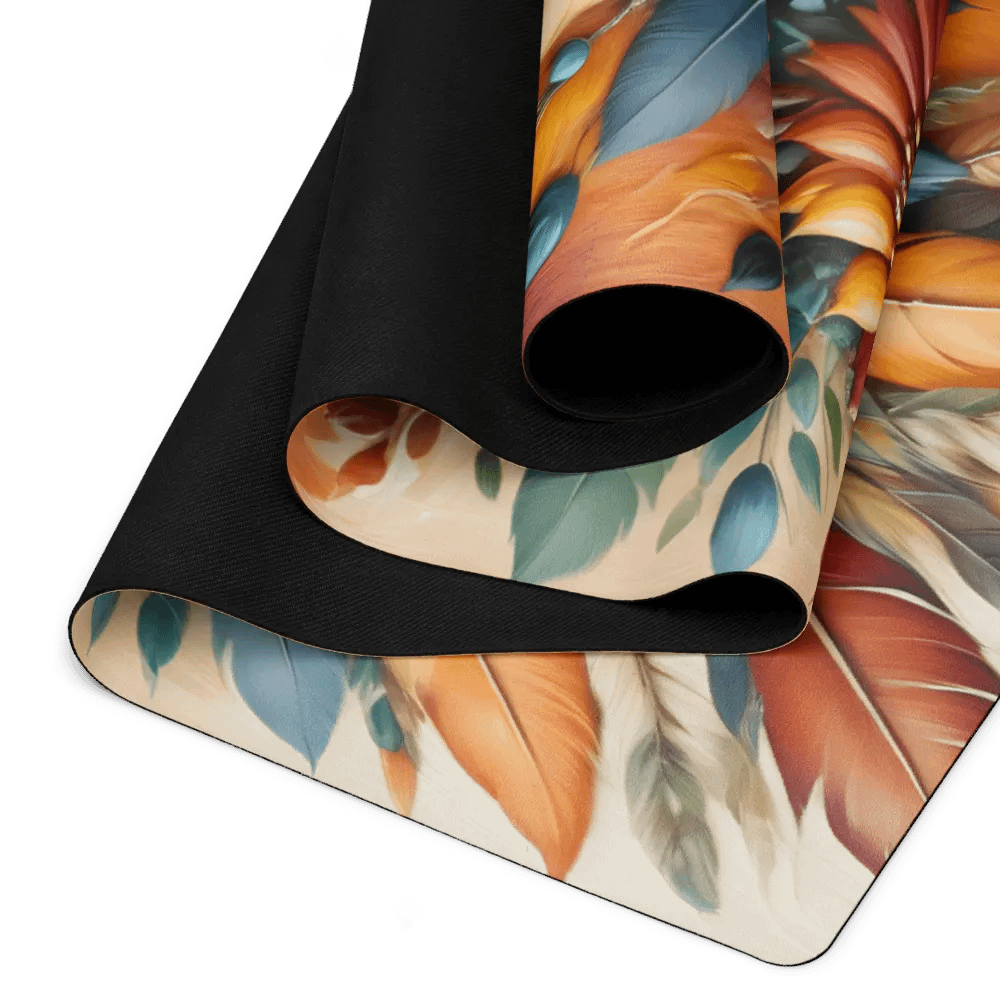 Boho Feathers Yoga Mat product image (11)