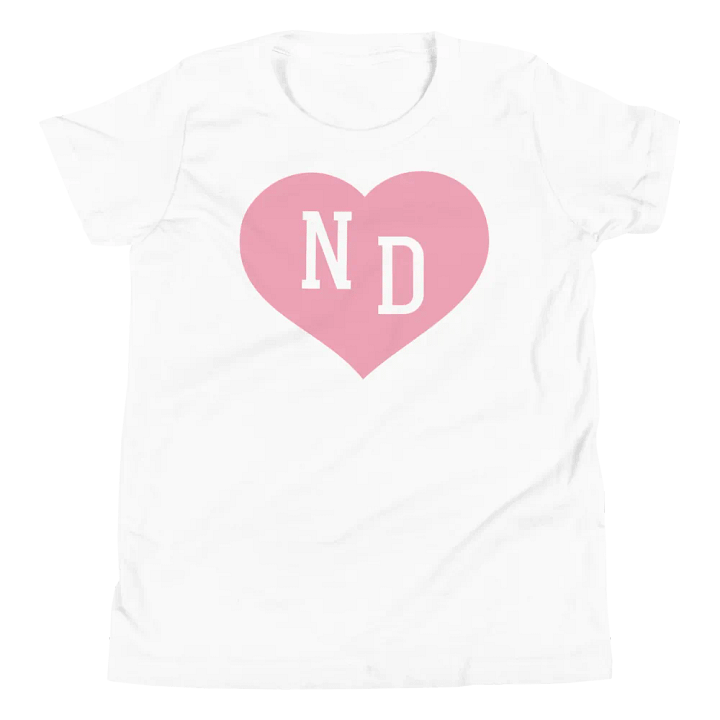 ND Heart Pink Unisex Youth T-shirt product image (1)