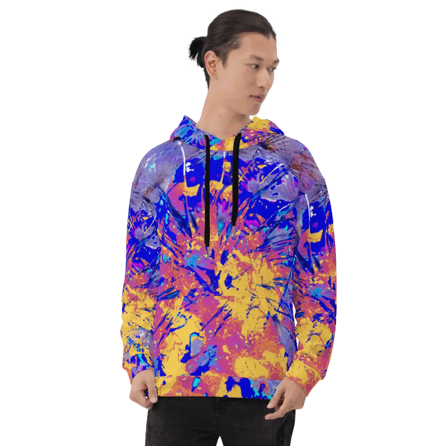 Vibrant Abstract Dandelion Seeds Unisex Pull Over Hoodie product image (8)