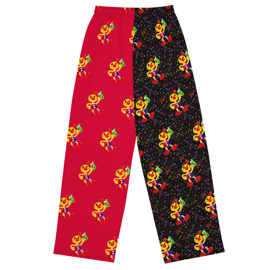 Split Red and Arcade All-Over Boyoyoing Unisex Wide-Leg Pants product image (3)