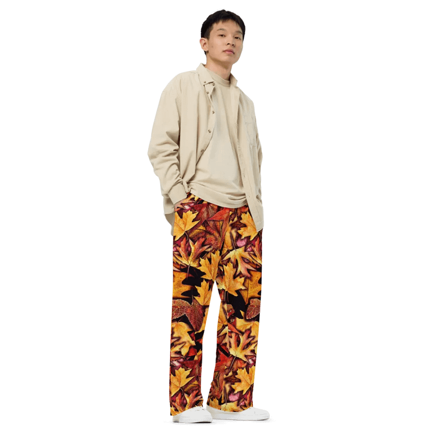 Fall Leaves Pattern Wideleg Pants product image (3)
