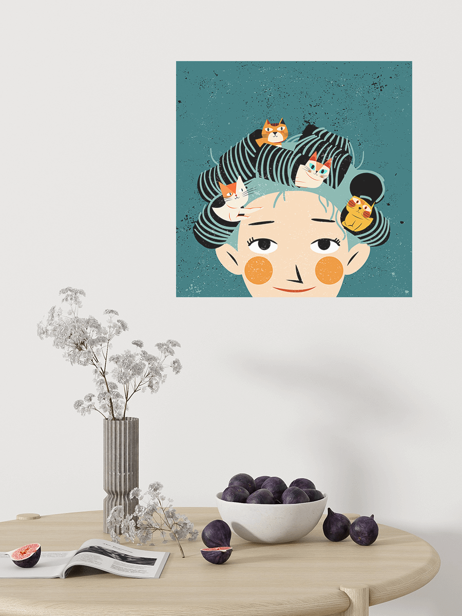 Hair Roller Art Print product image (6)