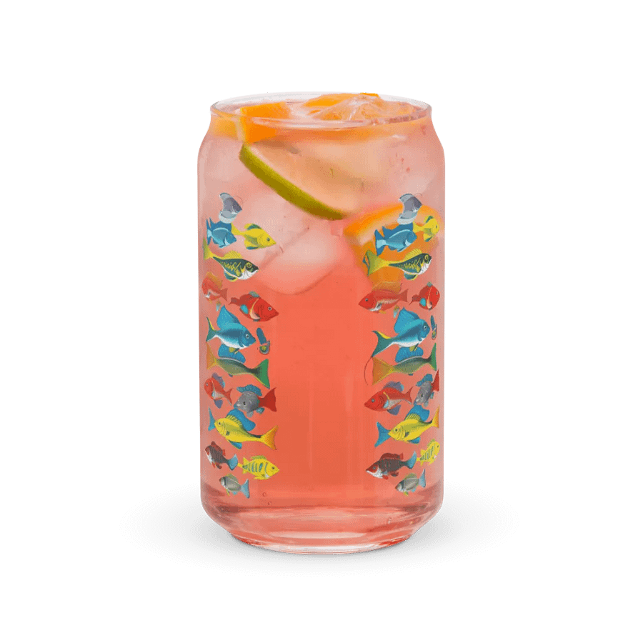Vibrant Marine Life Can-Shaped Glass product image (37)