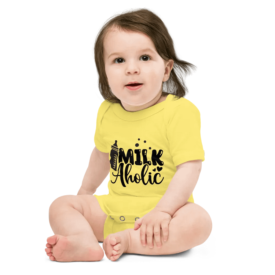 'Milk-Aholic' Short Sleeve Onesie product image (9)