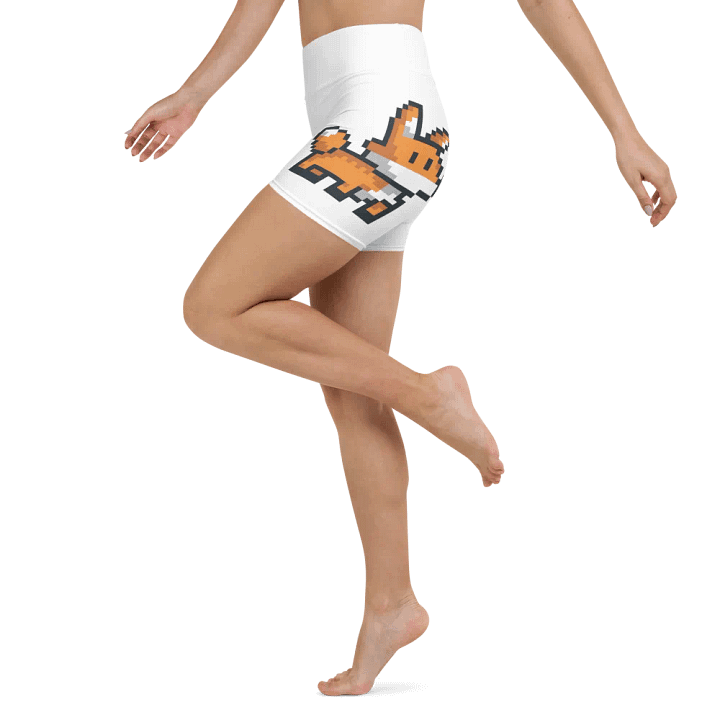Pixel Fox All-Over Yoga Shorts product image (2)
