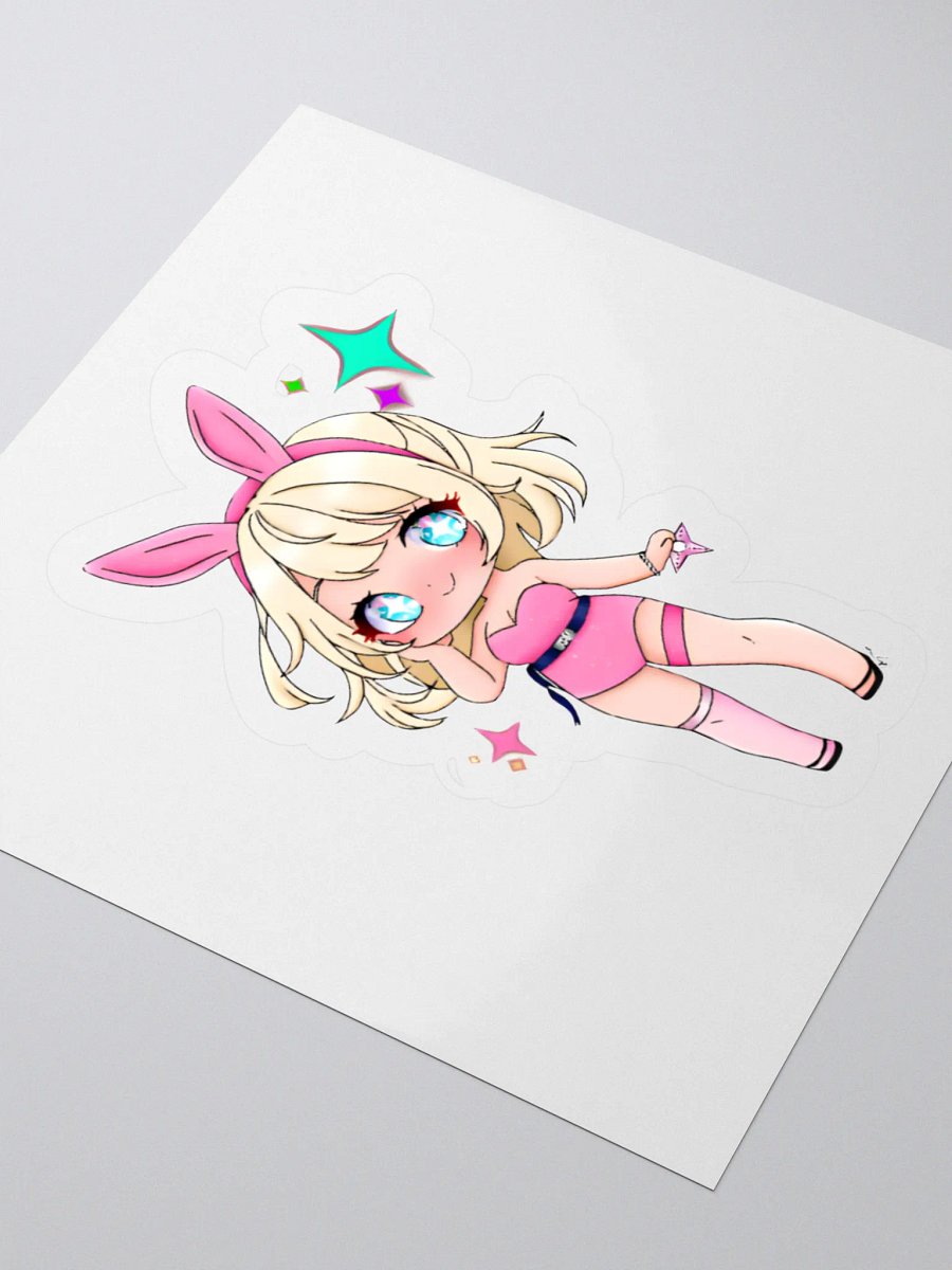 Whimsical Bunny Girl Kiss Cut Stickers product image (11)