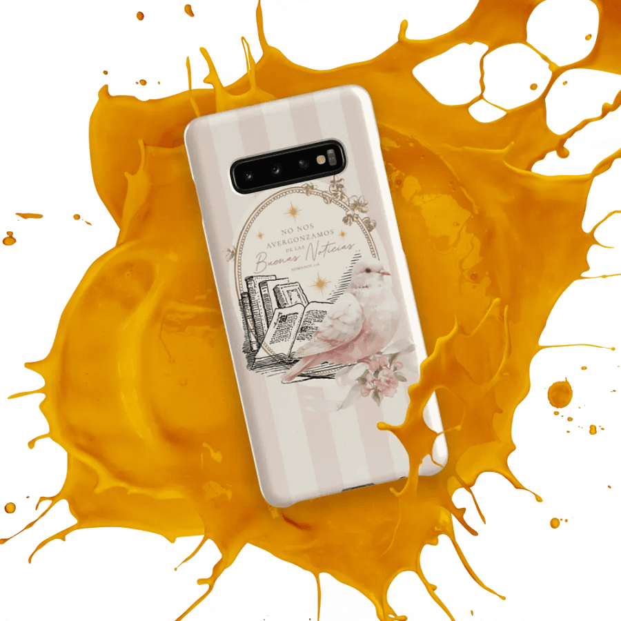 'No Nos Avergonzamos de las Buenas Noticias' Cream/Pink Vintage Dove Samsung® Snap Case product image (9)