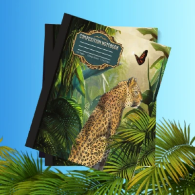 Vintage Composition Books with Exotic Wildlife and Botanical Covers product image (1)