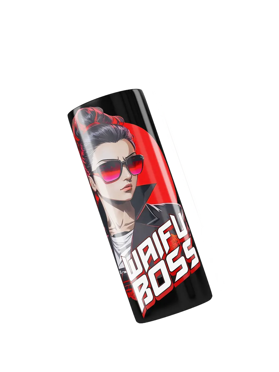 Waifu Boss 20 oz Skinny Stainless Steel Tumbler - Black - v2 product image (5)
