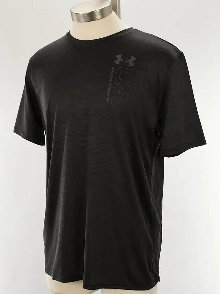 UNDER ARMOUR Mens Black Training Vent Crew Neck Short Sleeve T Shirt LARGE NWT product image (1)