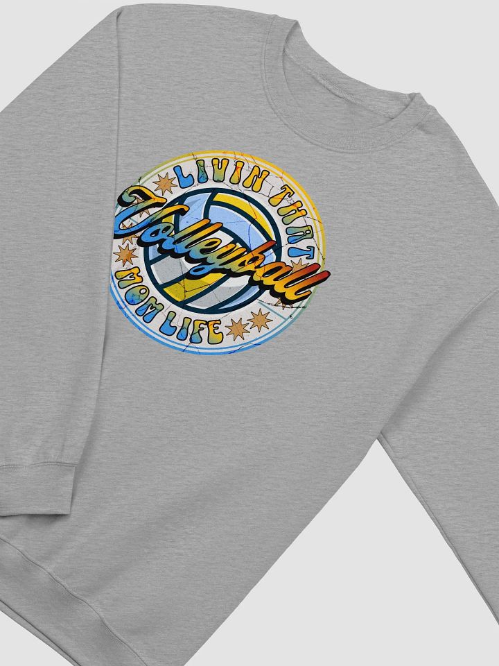 Livin That Mom Life Volleyball Crisp Comfort Classic Sweatshirt product image (22)