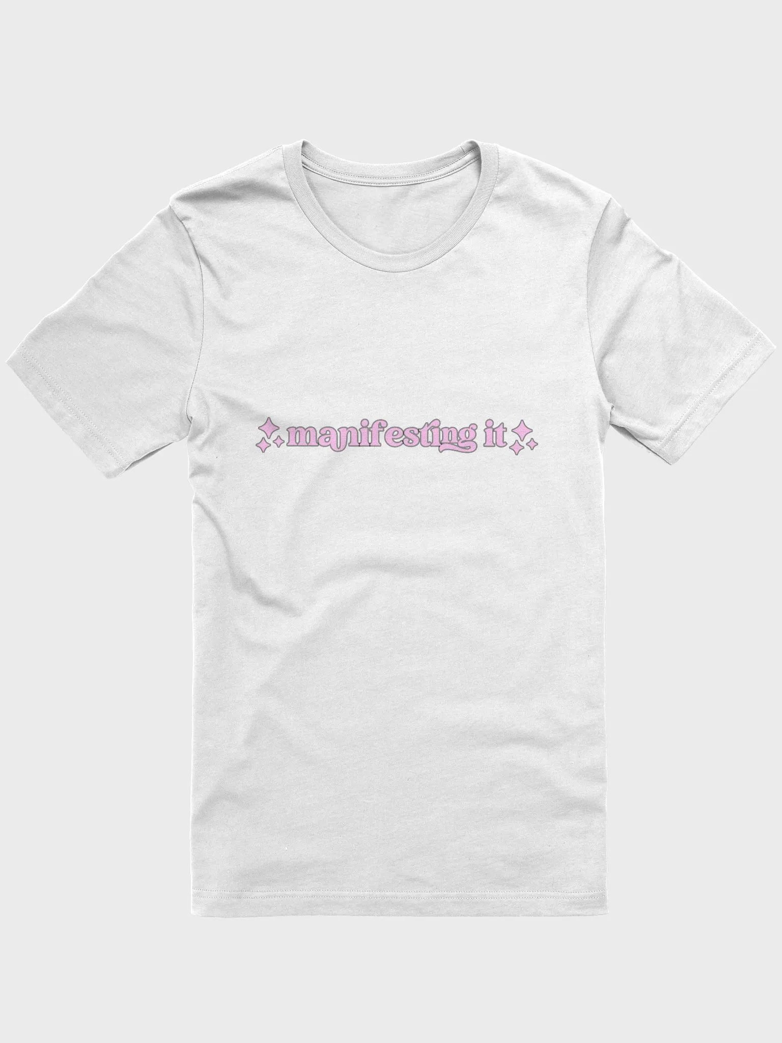 The 'Manifesting It' T-Shirt - Pink Text - Loose Fit product image (2)