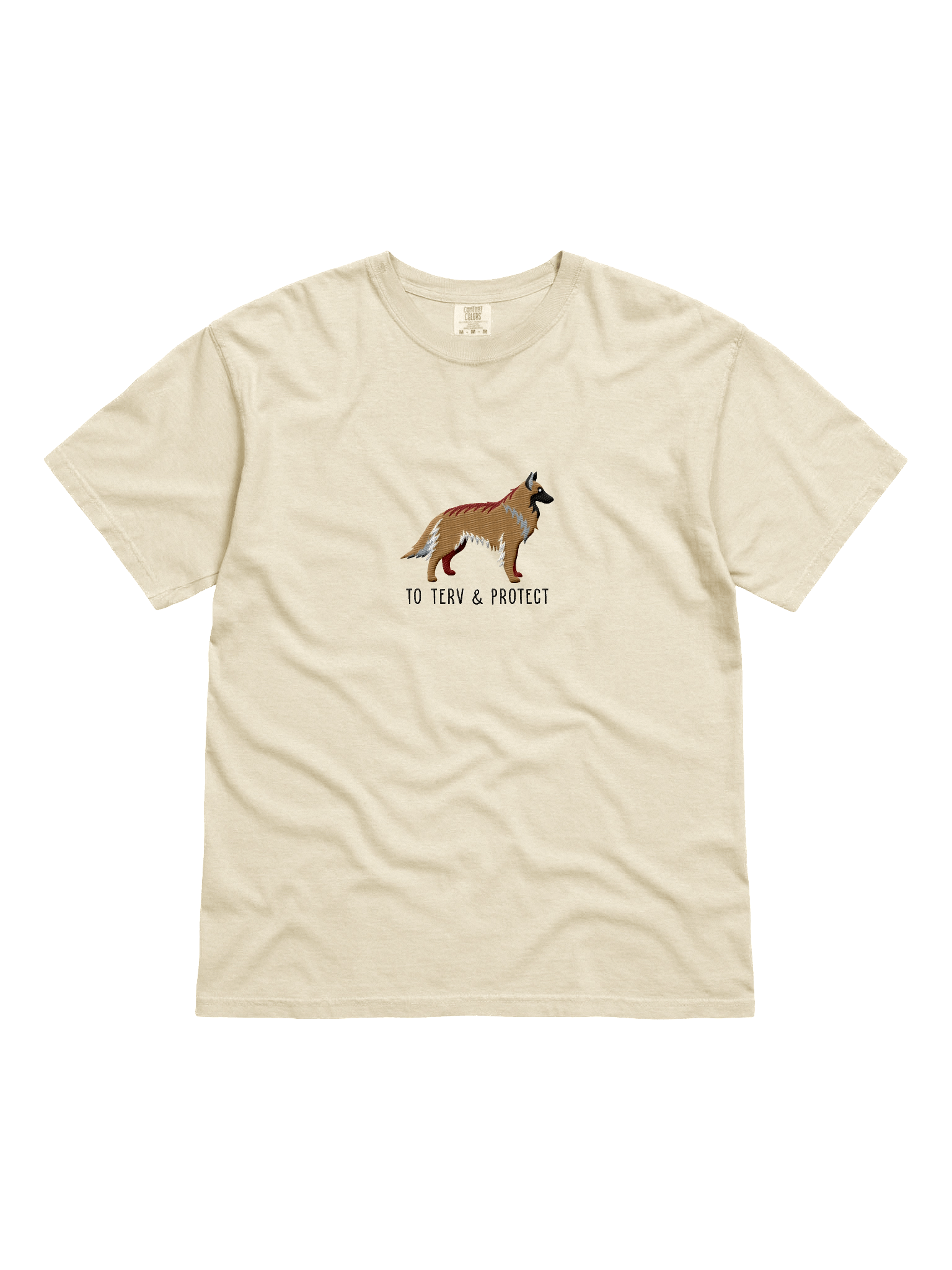 To Terv and Protect T-Shirt(Embroidered) of a Belgian Tervuren(Tan) product image (41)