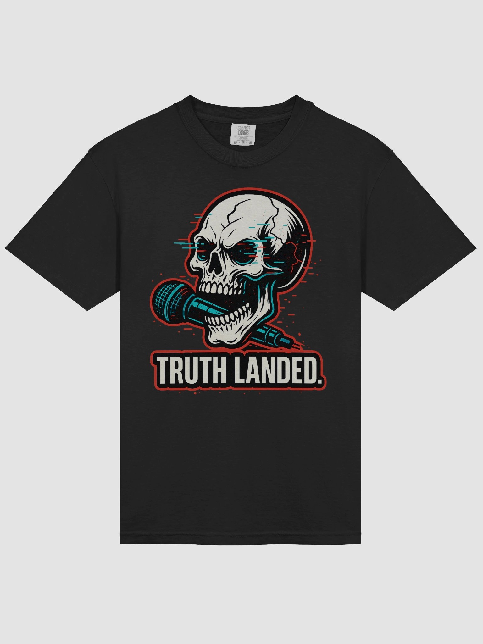 TRUTH LANDED – Glitch Skull Mic Tee product image (3)
