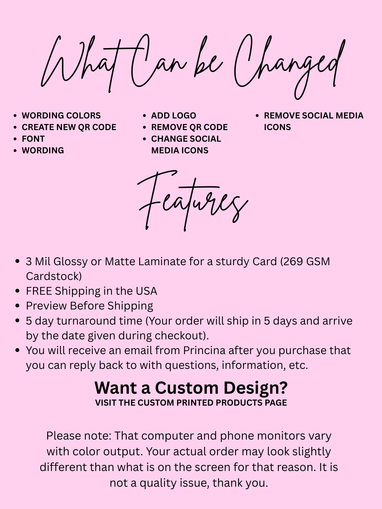 Custom Vintage Cupcake Any Shape Business Cards | 3 mil Laminated | FREE Shipping in USA product image (2)