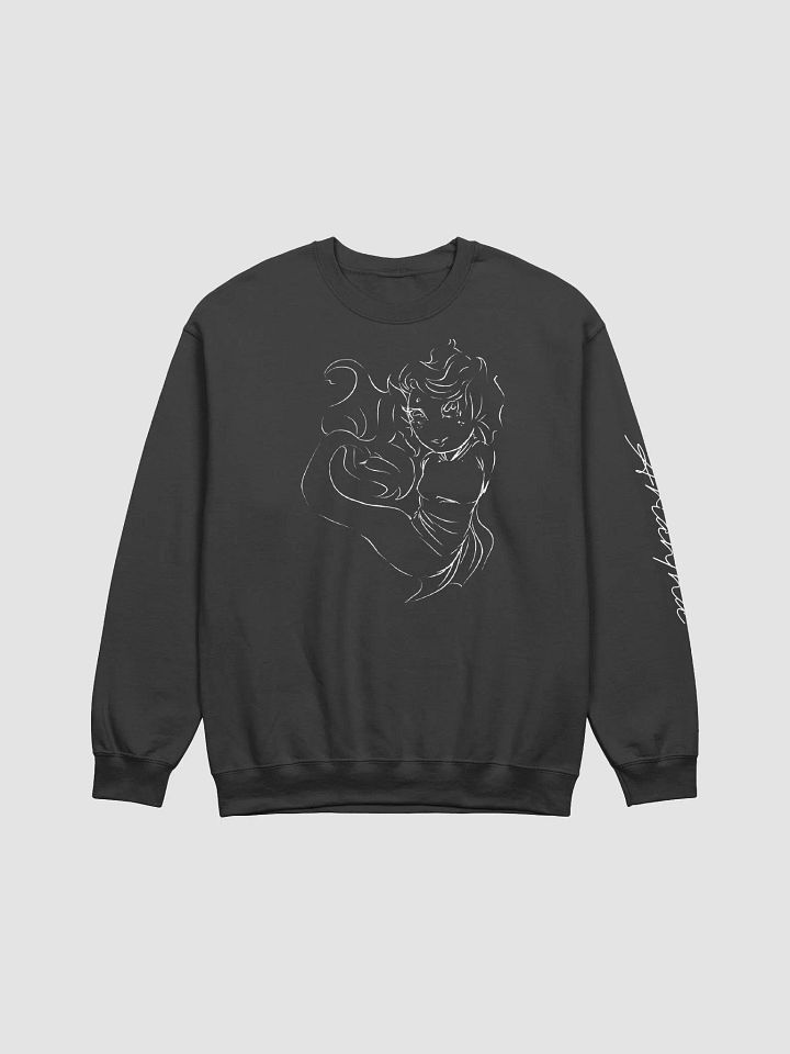 Mermaid Sweatshirt, White Outline product image (1)