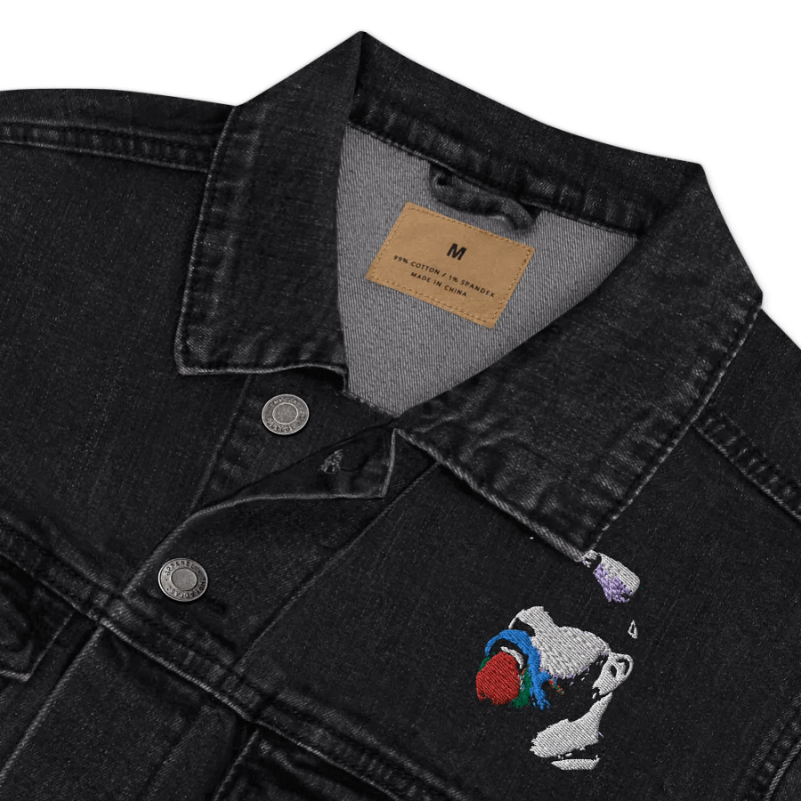 RainbowBeard Embroidered OG Logo Black Demin Jacket product image (9)