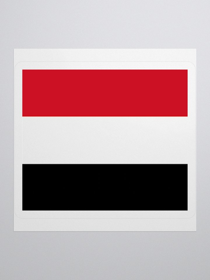 Yemen Flag Sticker | Star and Triangle Design | Durable Vinyl | 3 Sizes product image (2)
