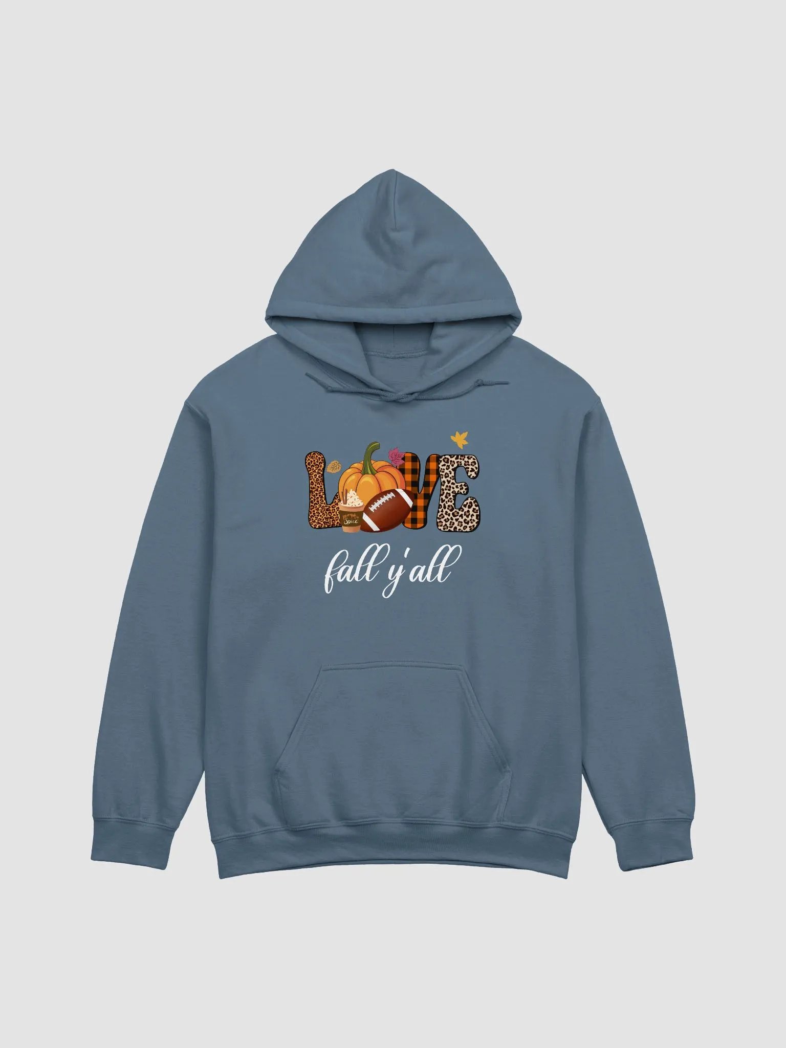 Love Fall Y'all Football Pumpkin Spice Hoodie product image (2)