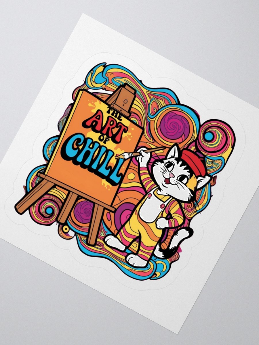 Chill Cat Art Kiss Cut Stickers product image (4)