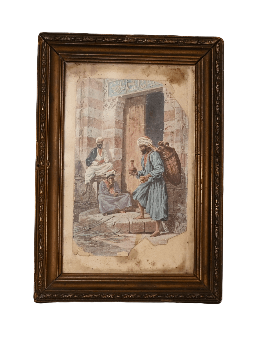 قطعة فنية لرسم لباب الجامع الاموي القرن التاسع عشر product image (1)