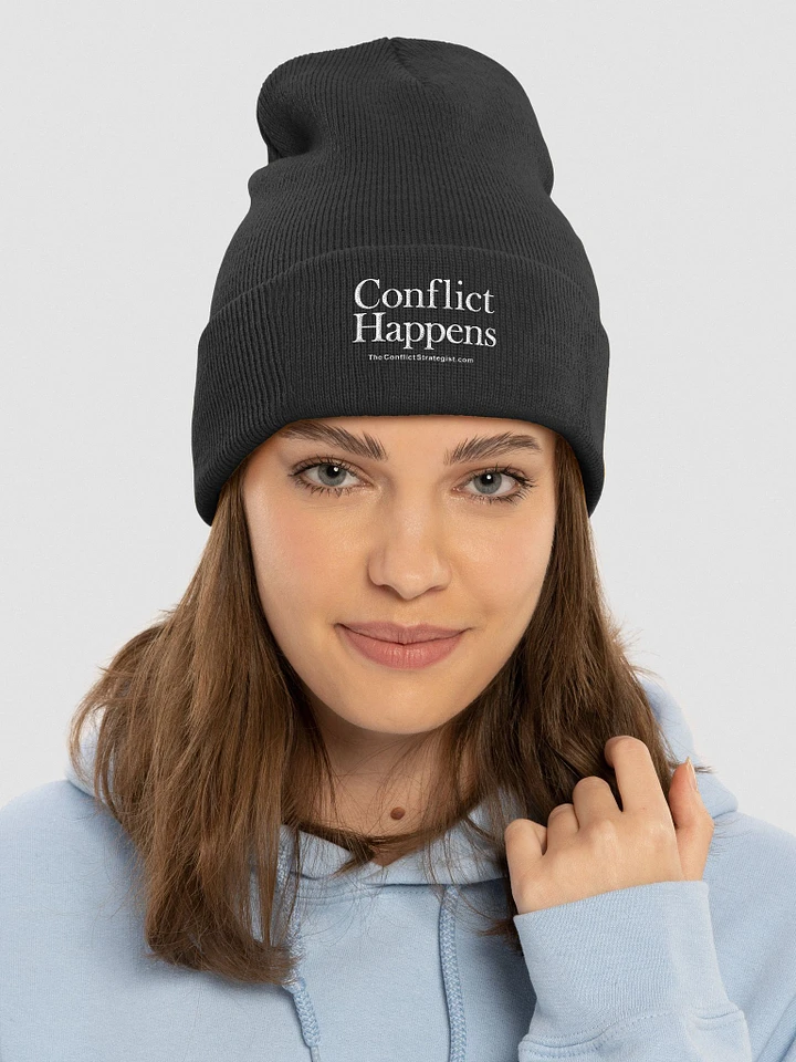 Conflict Happens - Cuffed Embroidered Beanie product image (1)