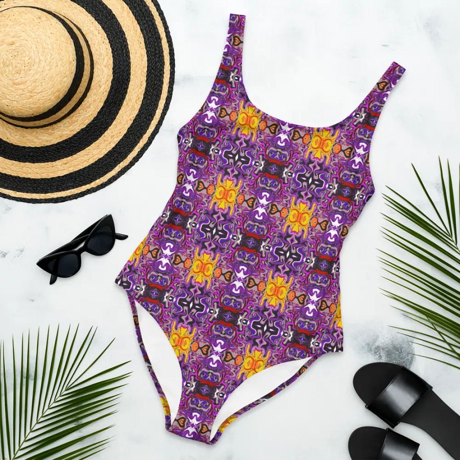 African Inspired Design Purple Swimsuit product image (5)