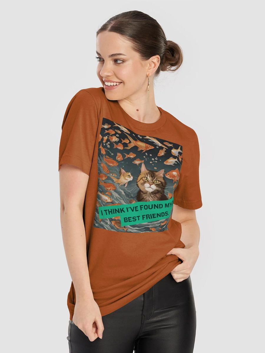 Feline Friendship Goldfish T-Shirt product image (30)