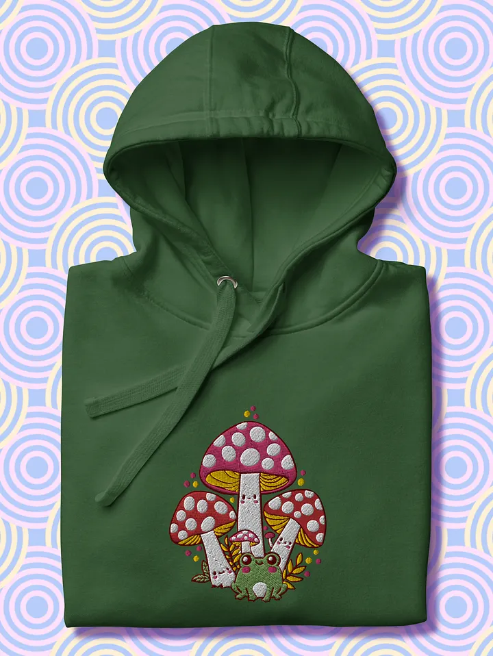 Whimsical Mushroom Frog Unisex Hoodie product image (1)