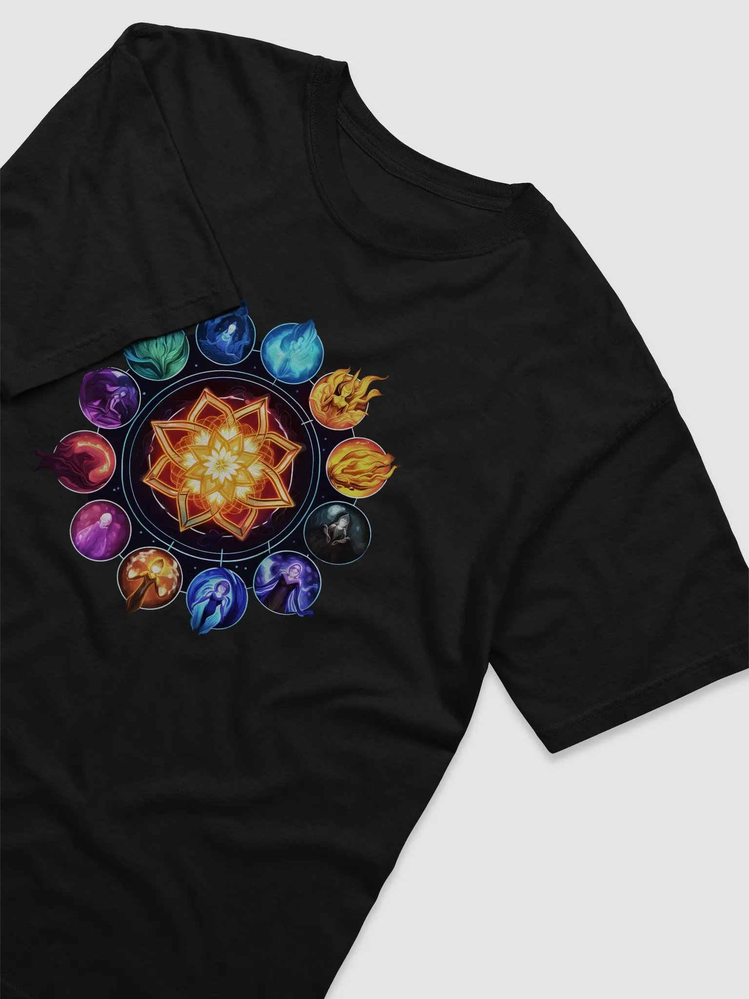 Twelve Chakra Energy Flow Mandala T-shirt design product image (14)