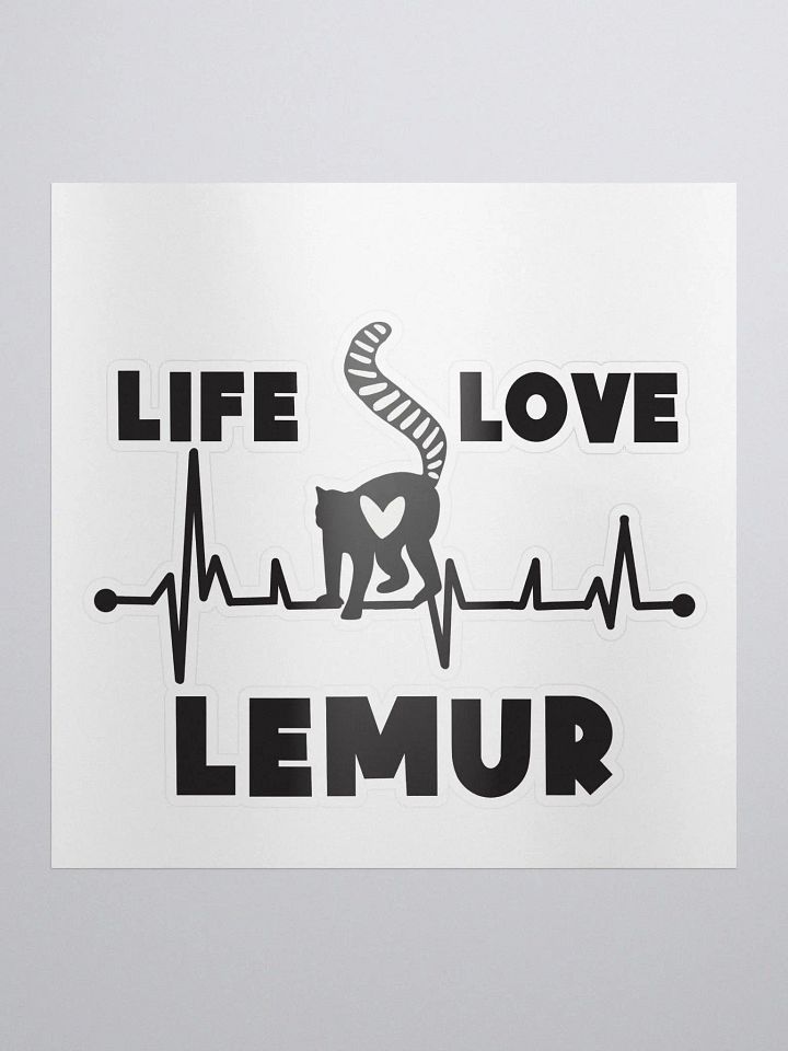 Life Love Lemur Kiss-Cut Sticker product image (1)