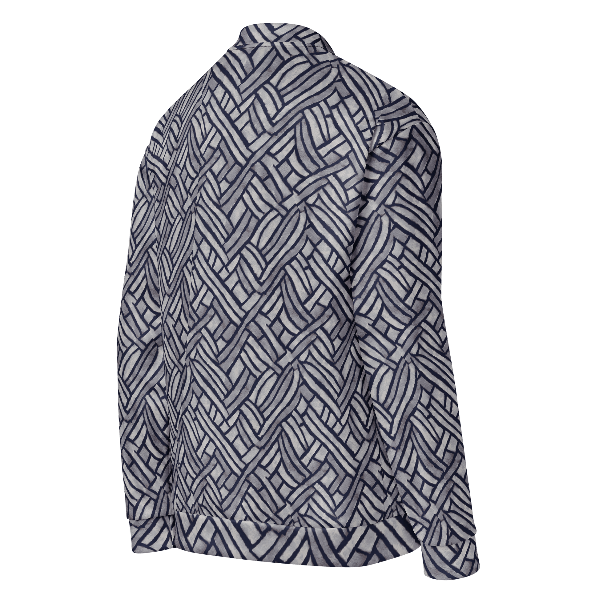 Grey Rectangles Bomber Jacket product image (4)