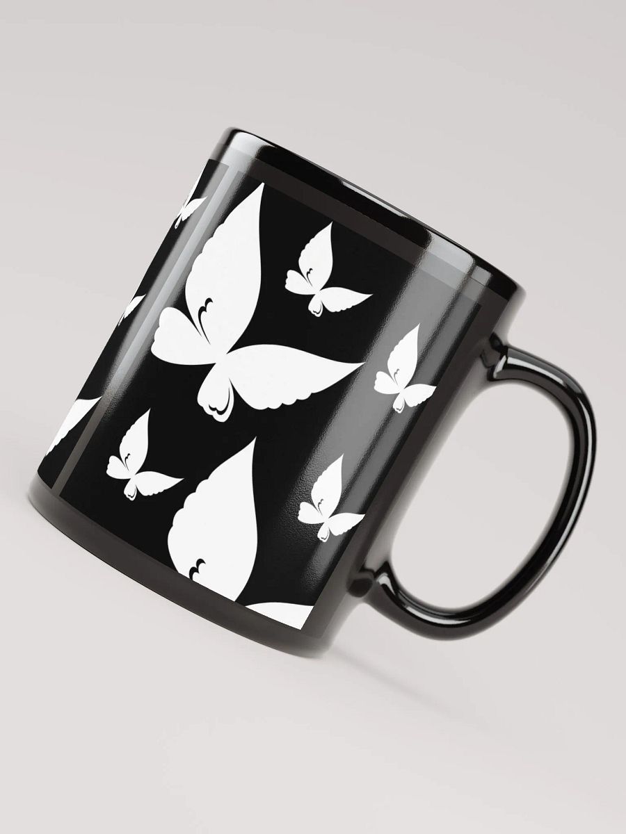 Butterfly Bliss Black Glossy Mug product image (8)