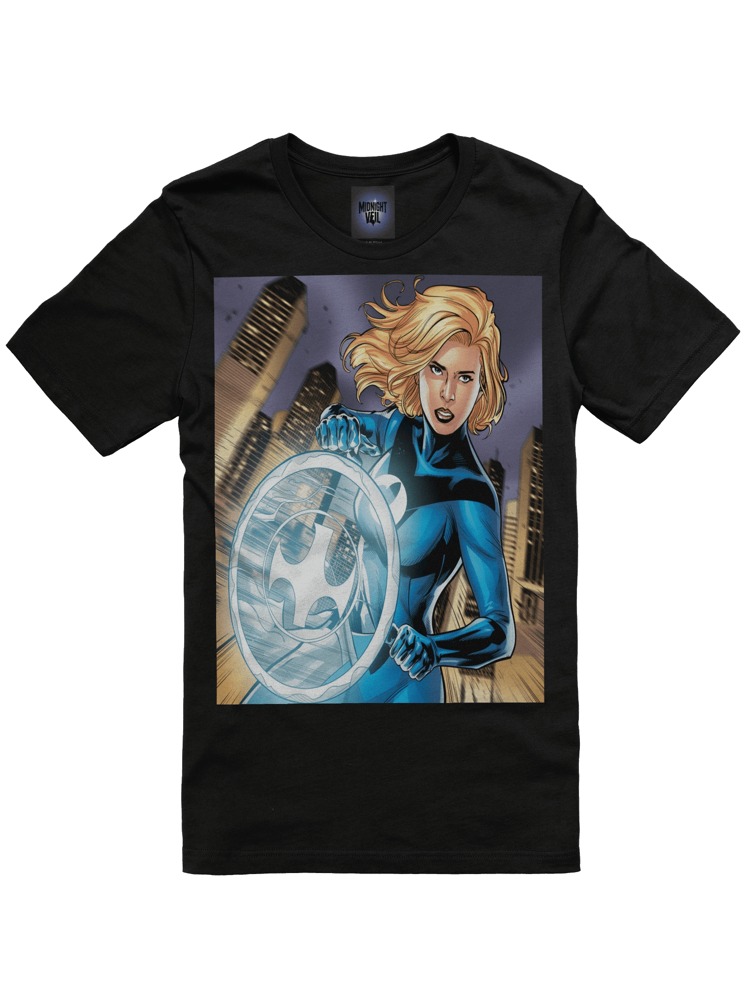 Invisible Woman Phantom Shield Supersoft T-Shirt – Veiled Force Vortex product image (3)