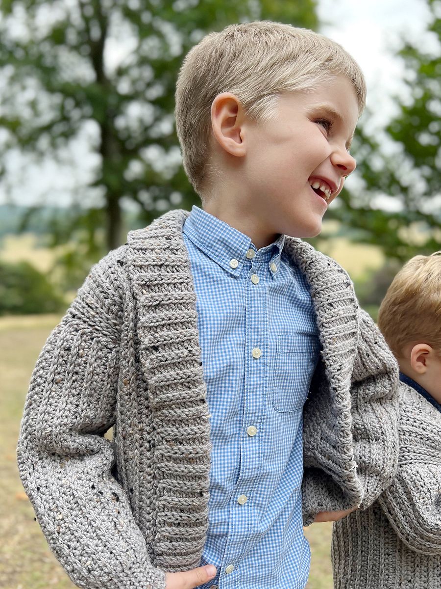 Wetherby Child Crochet Cardigan Pattern | sizes baby to age 10 product image (4)