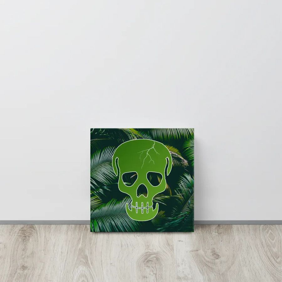 Endangered Species - Mexico - Tropical Mystery Green Skull Canvas Art product image (12)