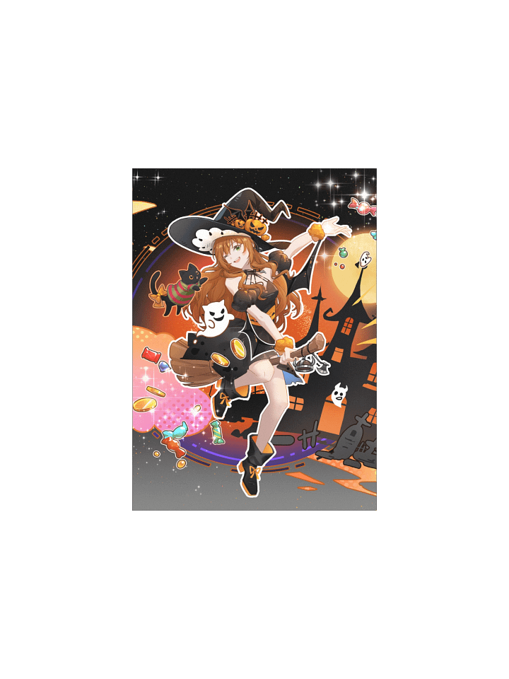 Witchy Nunu & Freddy Poster - Halloweenie 2025 Collection product image (1)