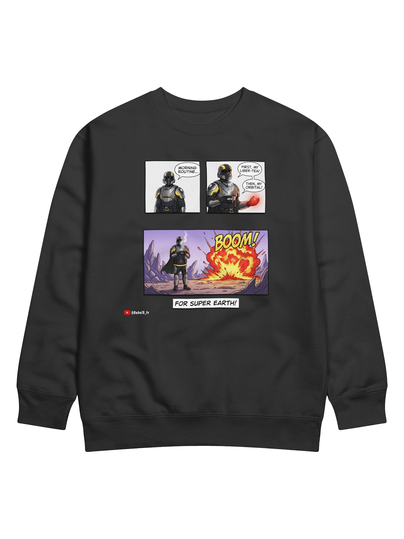 Morning Liber-tea Routine - Helldivers 2 Premium Sweatshirt product image (1)