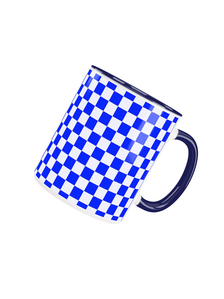 Checkered! Blue and White Checkers Mug product image (11)
