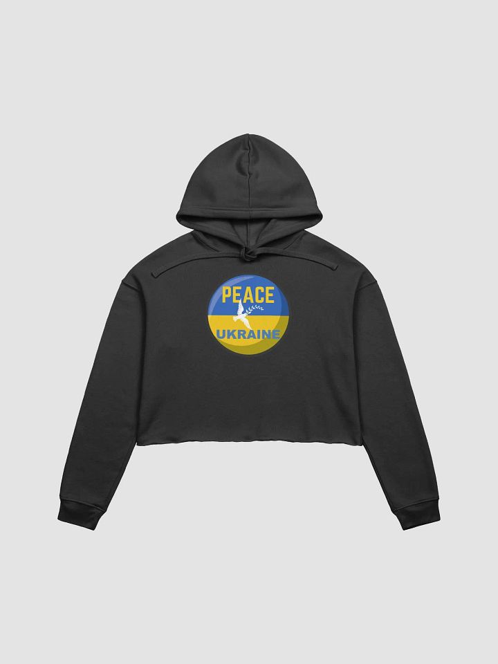 Peace for Ukraine Emblem Crop Hoodie product image (1)