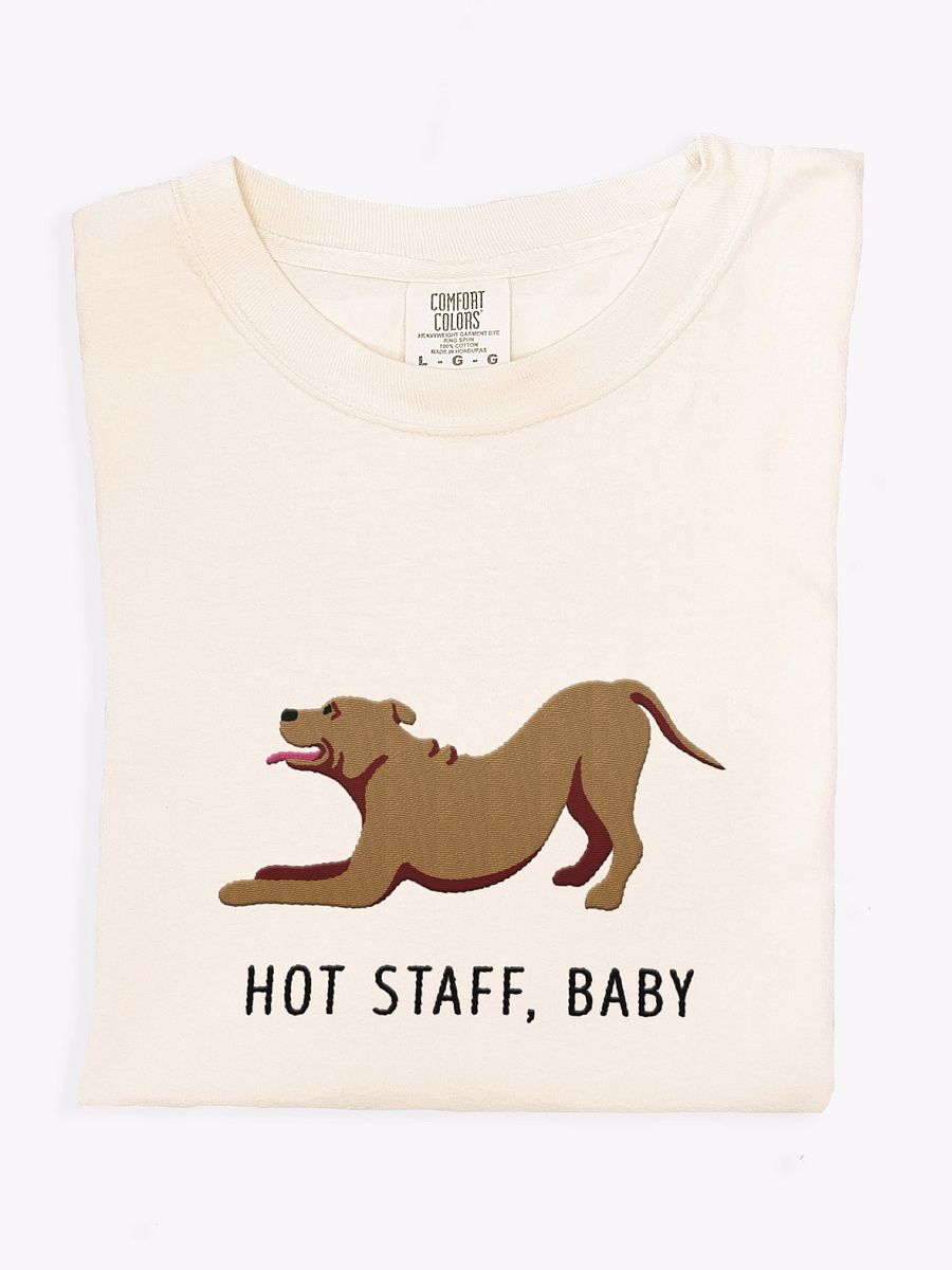 Hot Staff, Baby T-Shirt(Embroidered) of a Staffordshire Terrier product image (1)