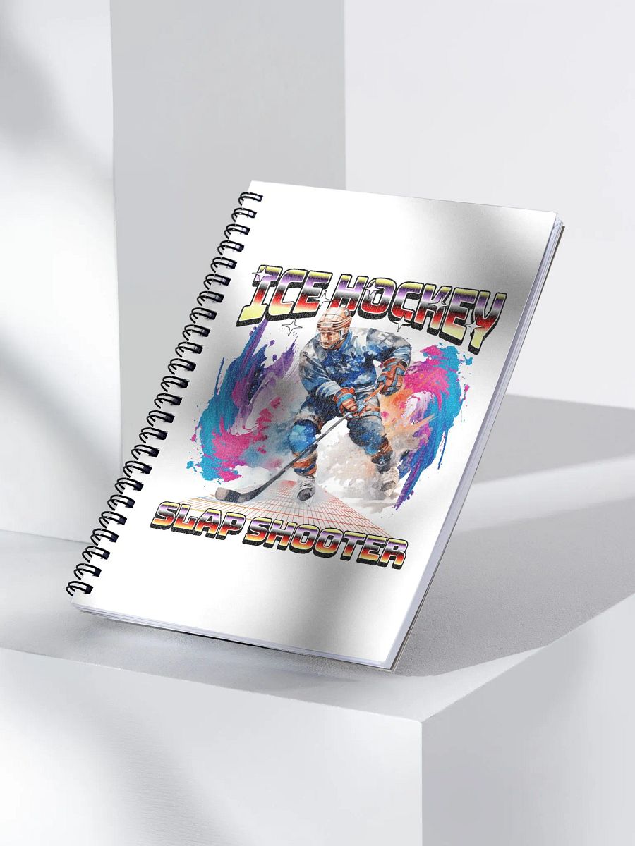 Ice Hockey Slap Shooter Vibrant Spiral Notebook product image (2)