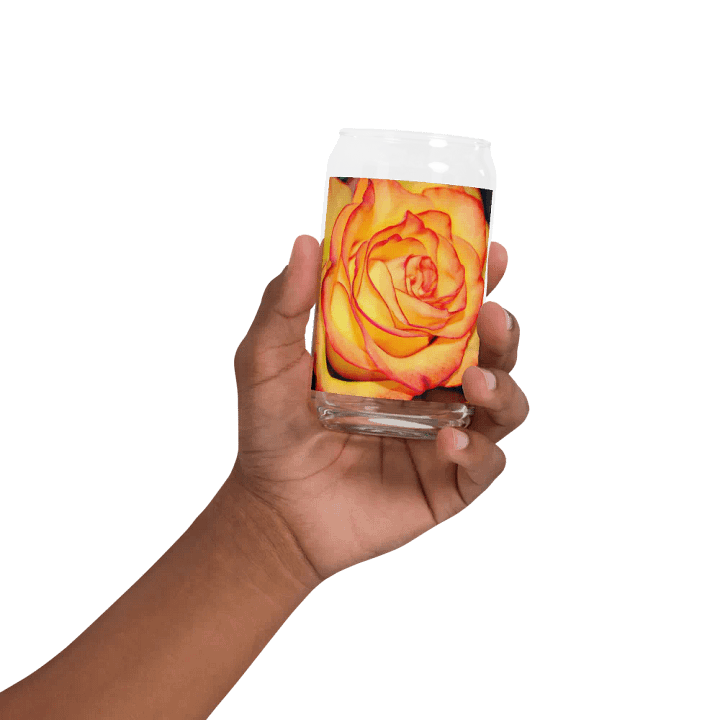 Bright Orange Rose Can Shaped Glass product image (32)