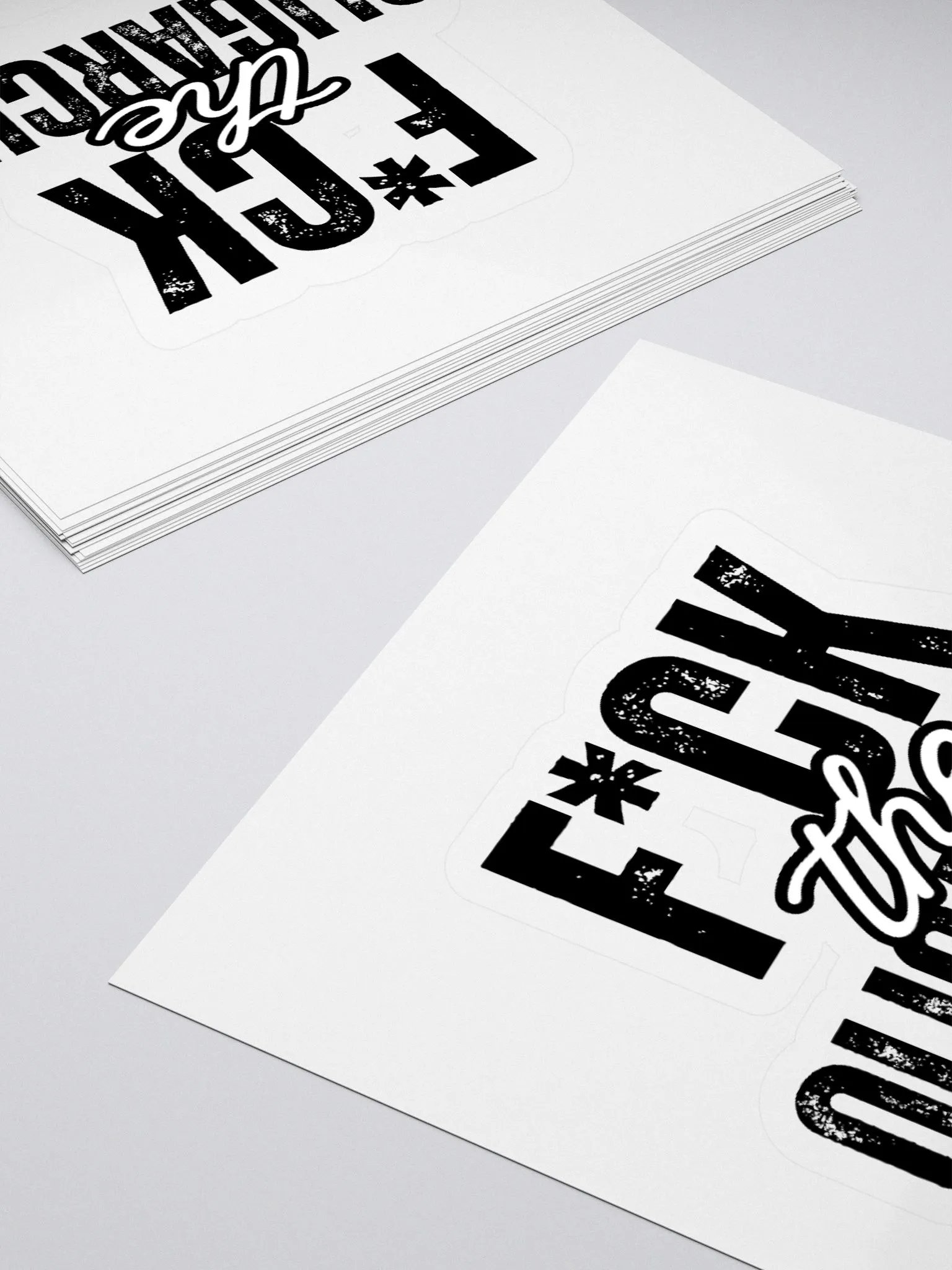 F*ck the Oligarchy Kiss Cut Stickers (in black) product image (4)