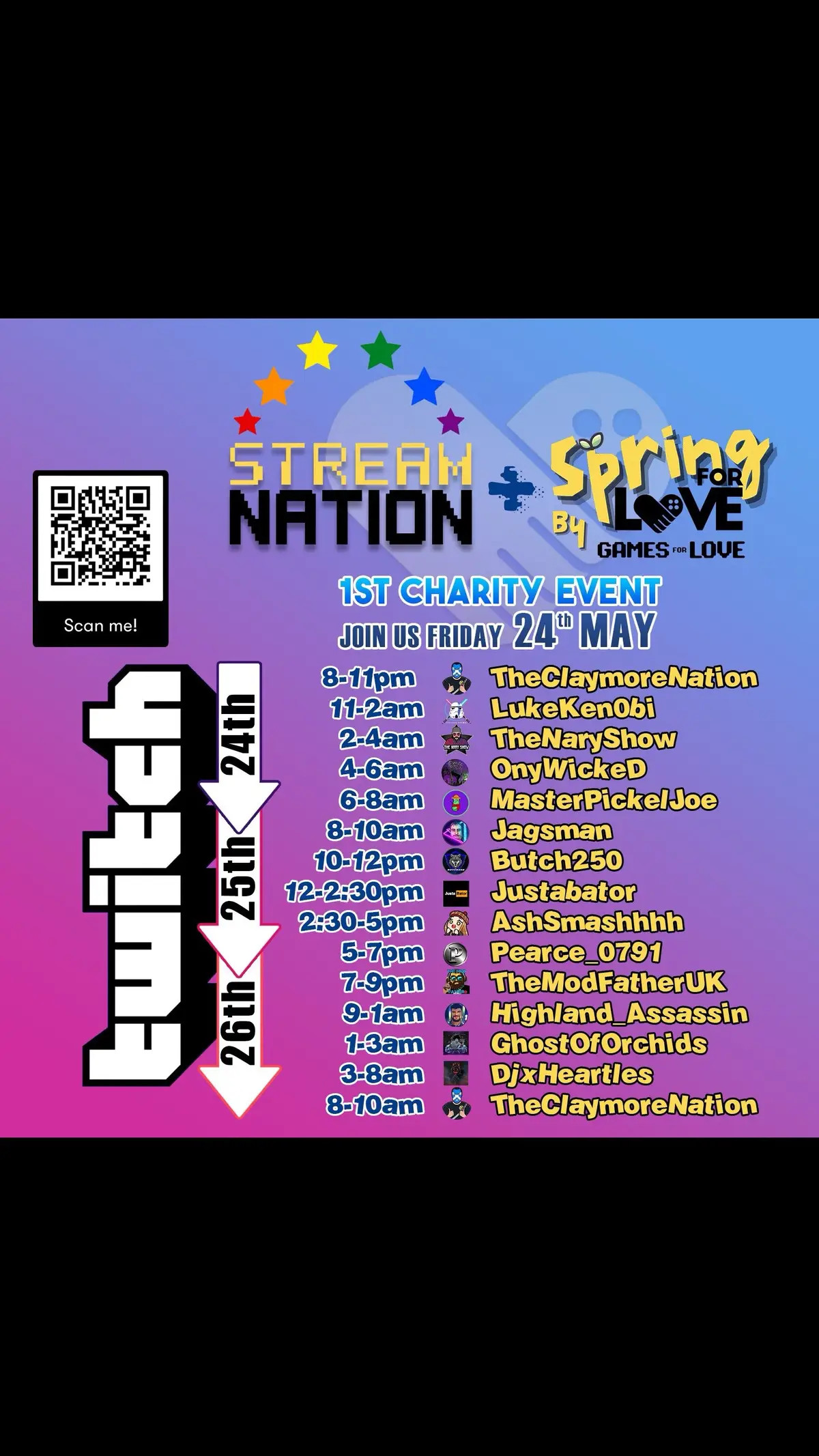 StreamNation Charity Event for @Games for Love #streamnation #twitchstreamer #charity 