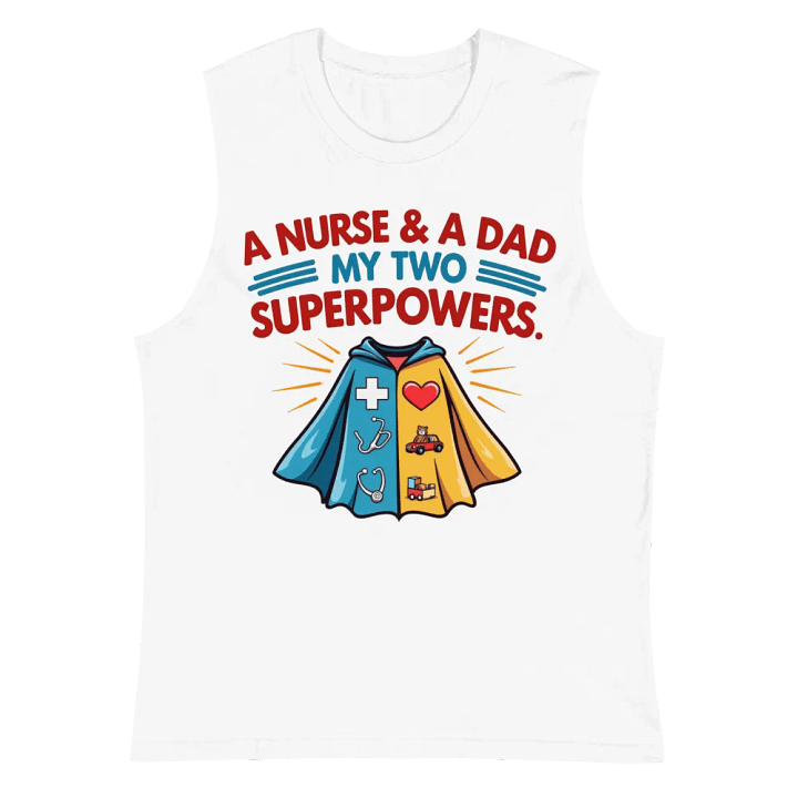 Superhero Nurse & Dad Muscle Tank product image (6)