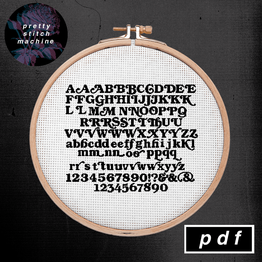 Retro Bookman Bold Alphabet / Font Pattern product image (1)